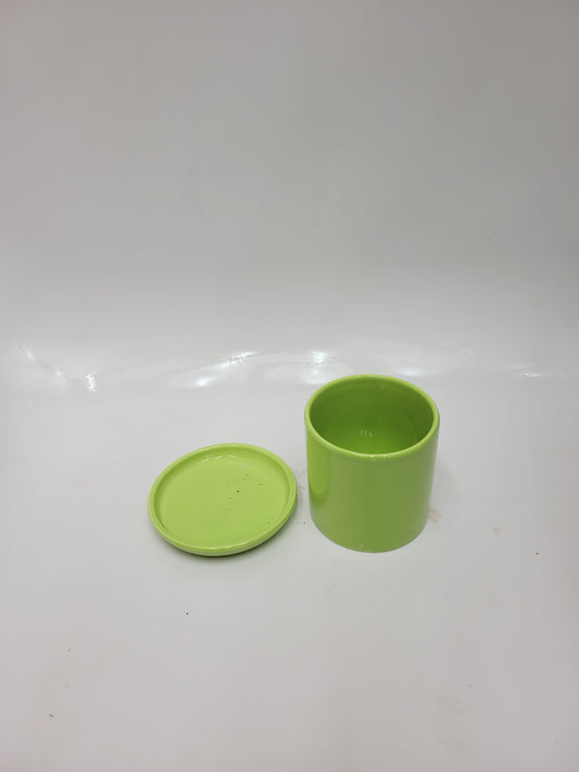 4" ceramic pot green